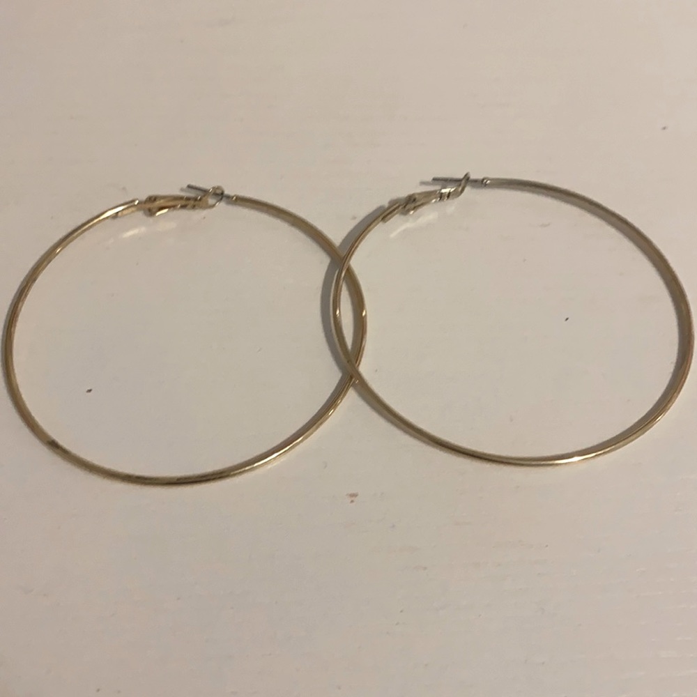 Gold hoop earrings